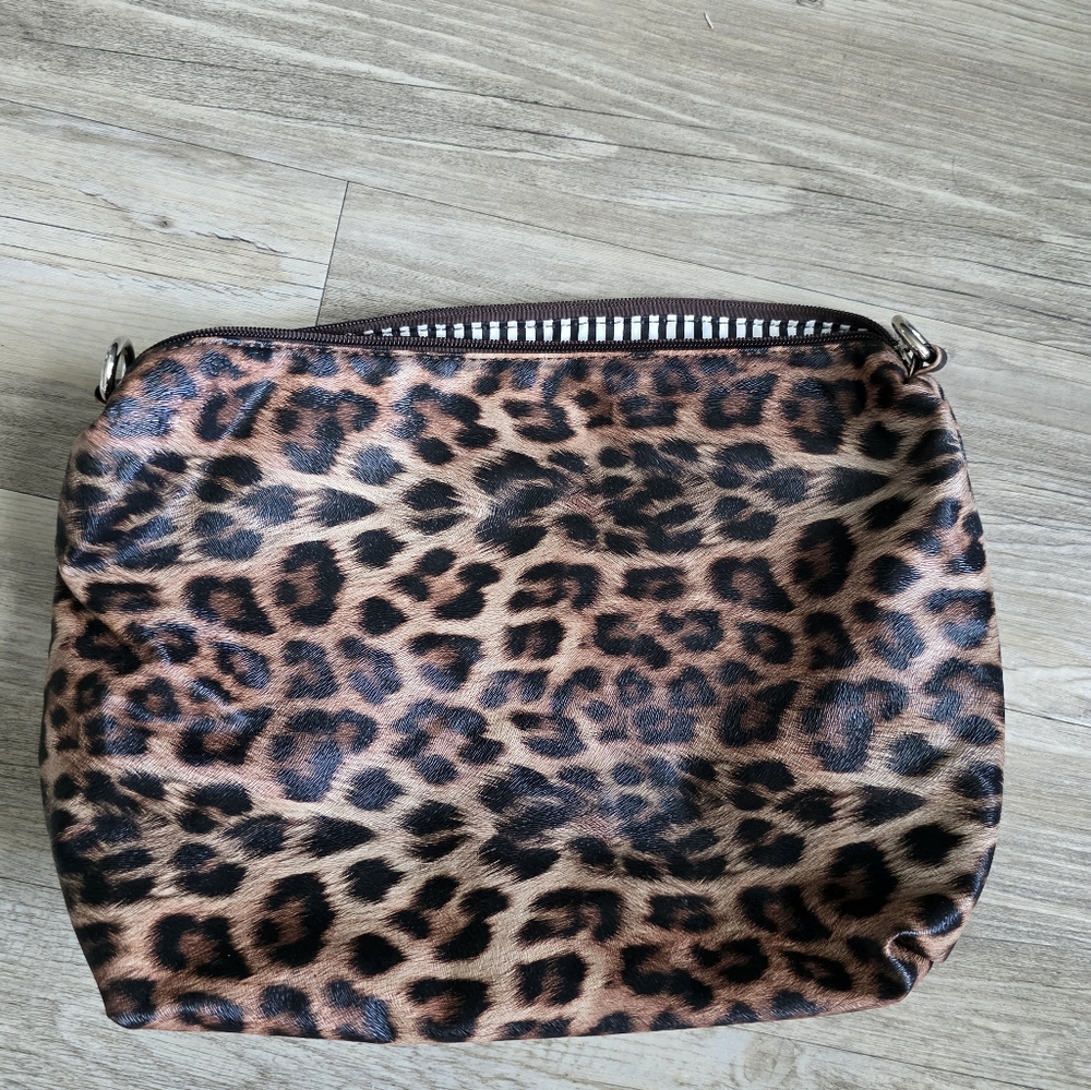 Leopard Print Women's Clutch Bag No Straps But Can Add Any Of Your Own